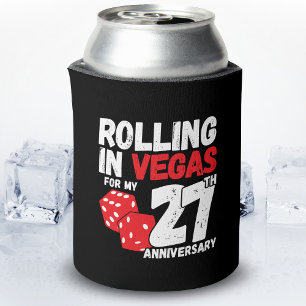 27th Anniversary Married 27 Years Las Vegas Trip Can Cooler