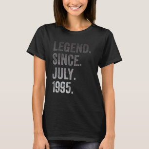 27th Birthday 27 Years Old Legend Since July 1995 T-Shirt