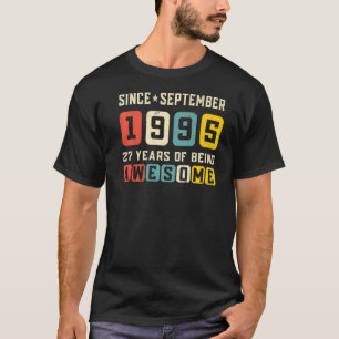 27th Birthday Awesome Since September 1995 Vintage T-Shirt