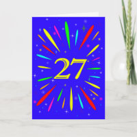 27th Birthday Explosion Card