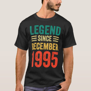 27th Birthday Legend Since December 1995 27 Years  T-Shirt
