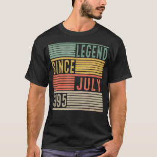 27th Birthday Legend Since July 1995 27 Years Old T-Shirt