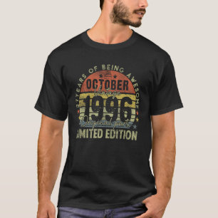27th Birthday October 1996 27 Years Old For Men W T-Shirt