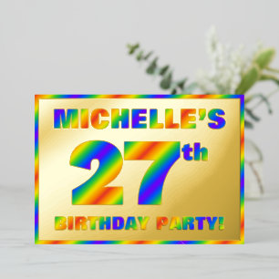 27th Birthday Party — Fun, Rainbow Spectrum “27”
