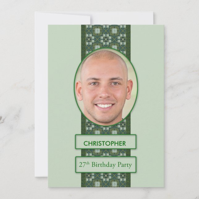 27th Birthday Party Invitation Picture + Name (Front)