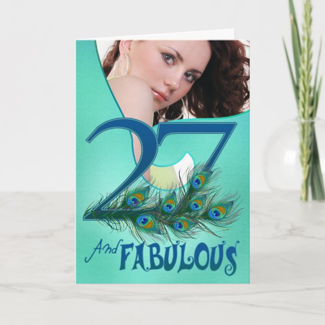 27th Birthday template Cards (Front)