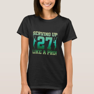 27th Birthday Tennis 27 Years Old Tennis Player Bi T-Shirt