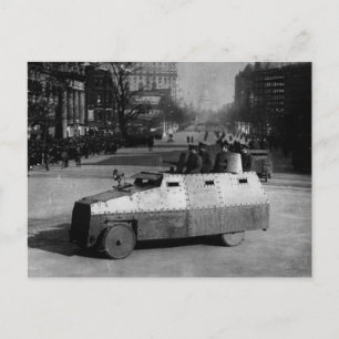 27th March 1917:  The armoured vehicle squadron Postcard