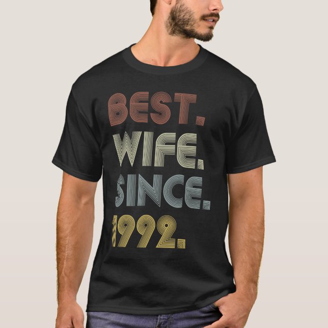 27th Wedding Anniversary  Best Wife Since 1992 T-Shirt