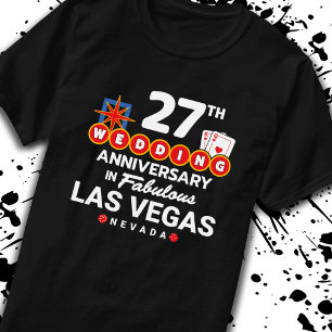 27th Wedding Anniversary Couples Las Vegas Trip T-Shirt
