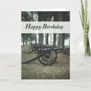 2809 Canons Civil War Birthday Card