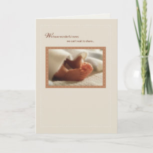 2814 Wonderful News Baby Feet Announcement