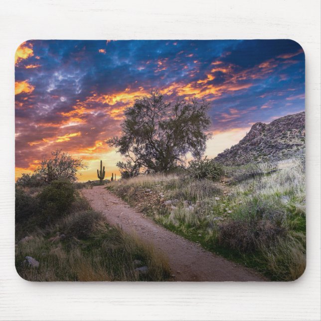 2815-Desert Landscape at Sunset Mouse Pad (Front)