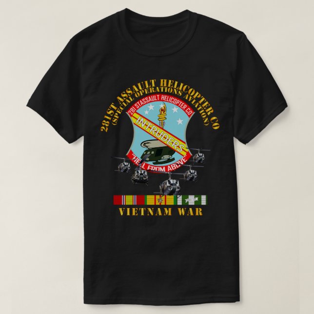 281st AHC Hell from Above w VN SVC T-Shirt (Design Front)