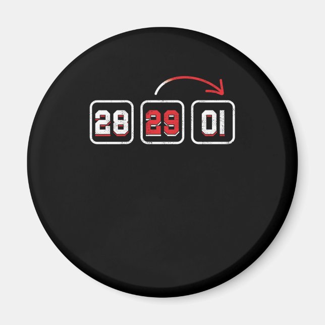 28 29 01 Countdown February 29 Gift Magnet (Front)