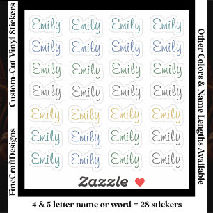 28 Custom Modern 4/5 Letters Name Word Neutral 