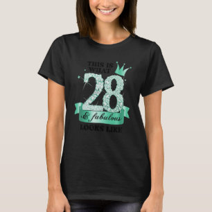 28 & Fabulous I Turquoise White Party Group Photo T-Shirt