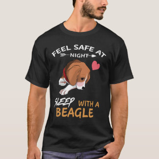 28 Feel Safe At Night Sleep With A Beagle T-Shirt