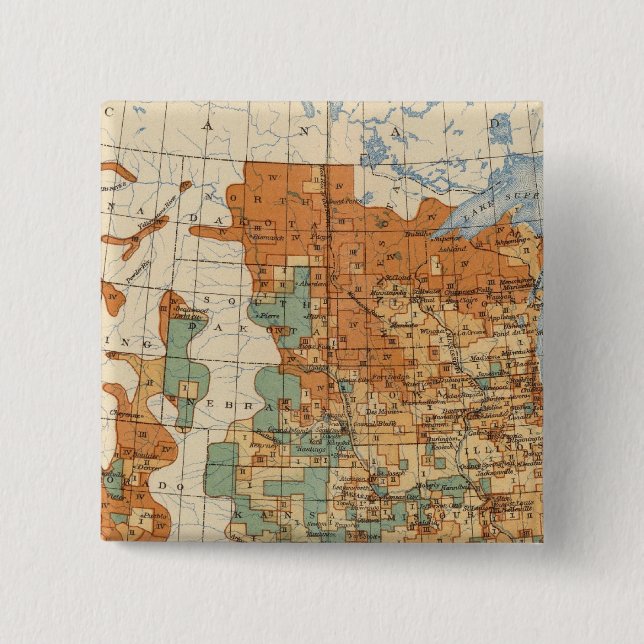 28 Increase 1890 to 1900 2 Inch Square Button (Front)