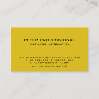 28 Jaune doré Carte de visite professionnel modern