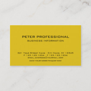 28 Modern Professional Business Card golden yellow