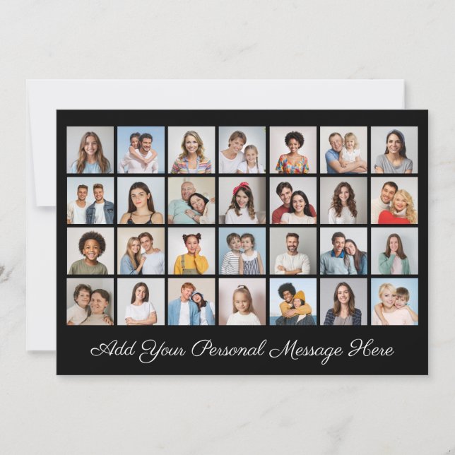 28 Photo Collage Add Your Greeting Editable Colour Invitation (Front)