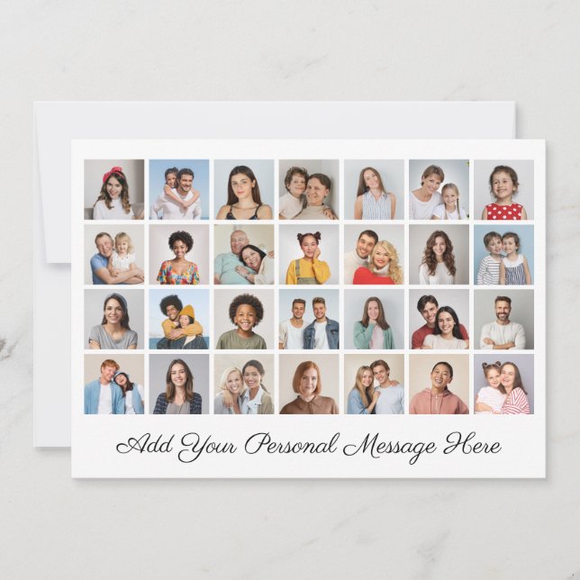28 Photo Collage Ajoutez Votre Propre Carte Plat D (Devant)