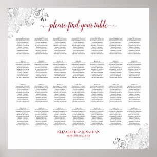 28 Tableau Frilly Mariage Tableau Siège Blanc Roug