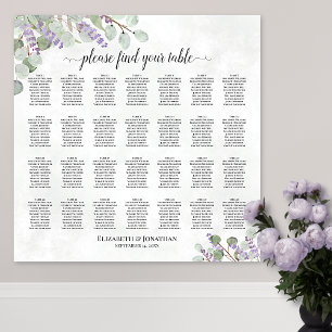 28 Tableau Mariage Sièges Eucalyptus Lavender