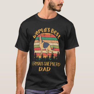28 World's Best German Shepherd Dad German Shepher T-Shirt