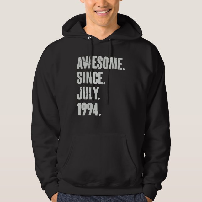28 Year Old  28th Birthday  Awesome Since July 199 Hoodie (Front)