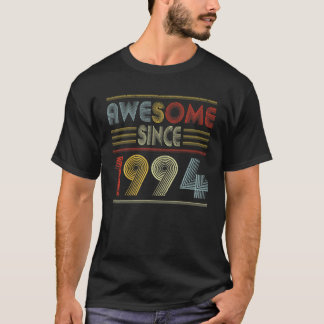 28 Year Old Gifts Awesome Since 1994 Retro 28Th Bi T-Shirt