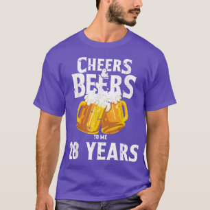 28 Years 28rd Birthday Funny Beer Vintage Drink Cr T-Shirt