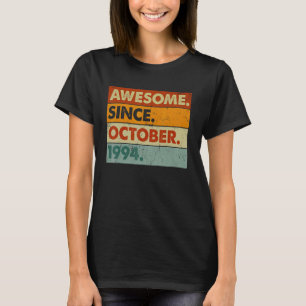 28 Years Old 28th Birthday Awesome Since October T-Shirt