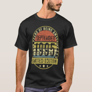 28 Years Old  Vintage September 1995 28th Birthday T-Shirt