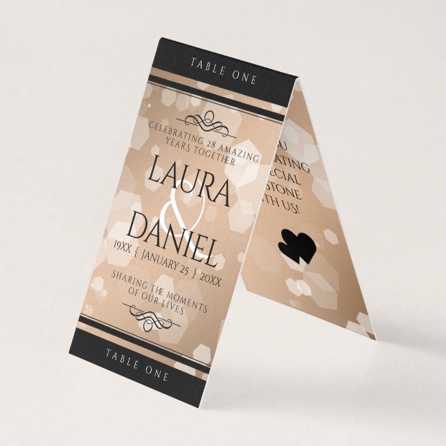 28e anniversaire du Mariage de lin élégant (Front)