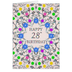 28e anniversaire Fleurs Abstraites