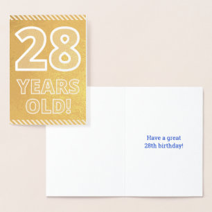 28ème anniversaire : Audacieux "28 ans !" Carte Go