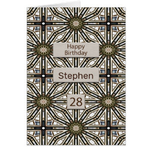 28th Birthday Abstract Mandala Design