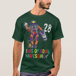 28th Birthday Astronaut Astronomy Solar System Out T-Shirt
