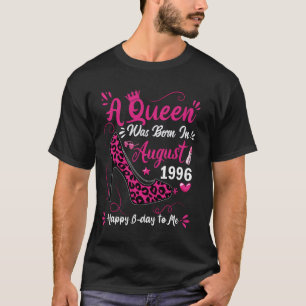 28th Birthday High Heel A Queen Was Born In August T-Shirt