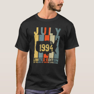 28th Birthday July 1994 28 Years Of Being Awesome T-Shirt