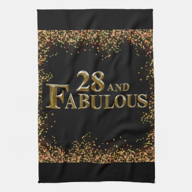 28th  Birthday  Kitchen Towel (Vertical)