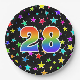 28th Event: Bold, Fun, Colourful Rainbow 28 Paper Plate