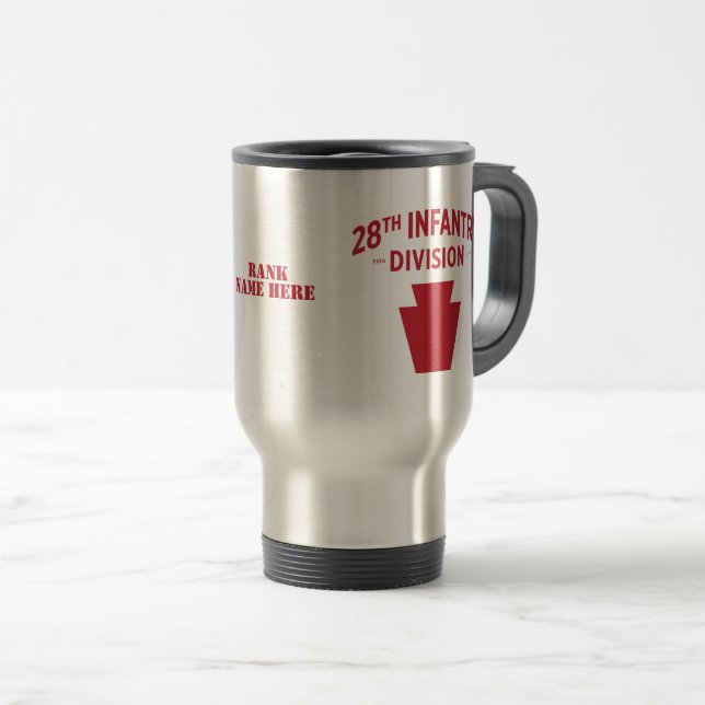 28th Infantry Division Badge Travel Mug (Front Right)