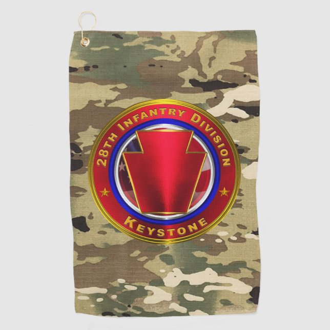 28th  Infantry Division  Golf Towel (Front)