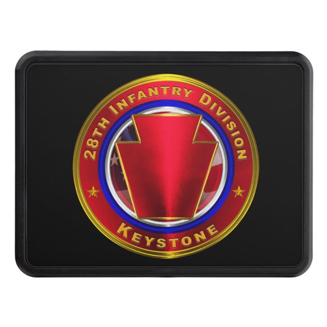 28th Infantry Division “Keystone” Trailer Hitch Cover (Front)