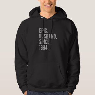 28th Wedding Aniversary For Him  Epic Husband Sinc Hoodie