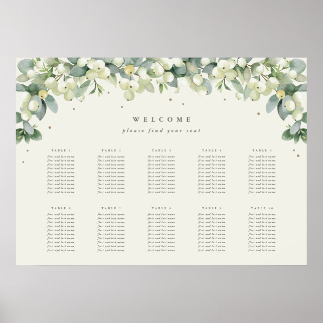 28x20" 10 Tableaux de 10 sièges Poster (Devant)