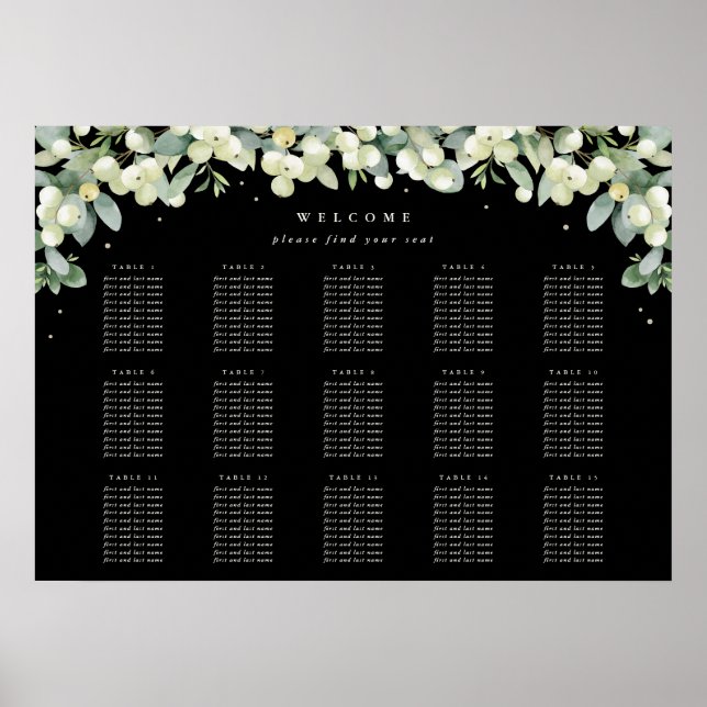 28x20" 15 Tableaux de 10 places Poster (Devant)